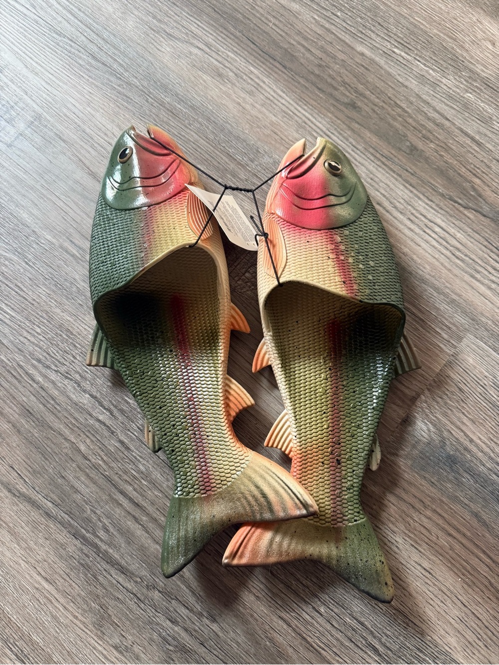 One of a kind Rivers Edge rainbow trout fish sandals. 🎣🐟